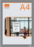 Porte-affiche Nobo magnétique autocollant A4 argent 2 pièces-6