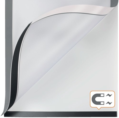 Porte-affiche Nobo magnétique autocollant A4 argent 2 pièces-5