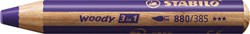 Crayon de couleur STABILO 880 woody 3-en-1 multi-surfaces violet