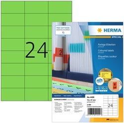 Etiquette HERMA 4409 70x37mm vert 2400 pièces