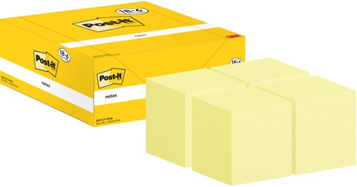 Notes 3M Post-it 653-CY 38x51mm jaune lot promo-3