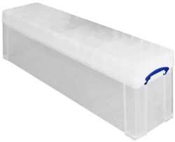 Boîte de rangement Really Useful 77L 1201x270x255mm transparent blanc