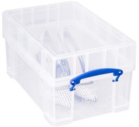 Boîte de rangement Really Useful 9L XL 395x255x205mm transparent blanc-2