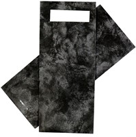 Pochette à couvert IEZZY 190x85mm noir marbré avec serviette blanche 500 pièces