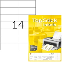 Etiquette TopStick 105x42,3mm 1400 pièces