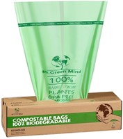 Sac poubelle bio Mr Green Mind 60x80cm 60L Distributeur 60 pièces
