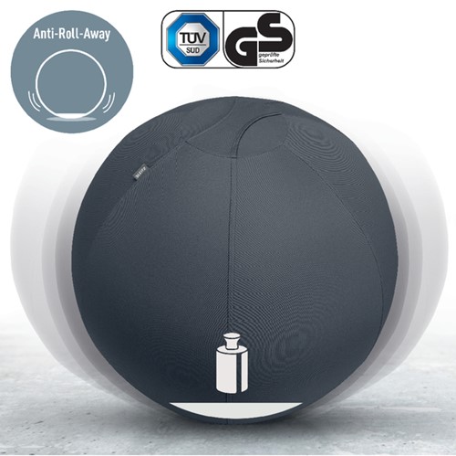 Ballon d'assise Leitz Ergo anti-basculement 55cm gris foncé-3