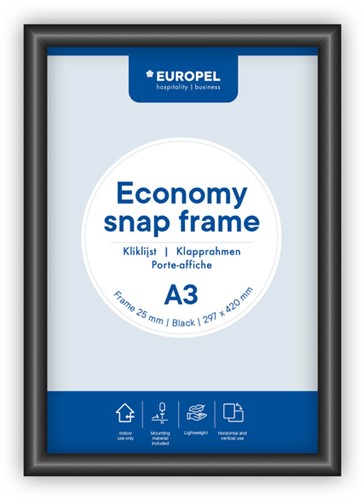 Cadre clipsable Europel Economy A3 noir