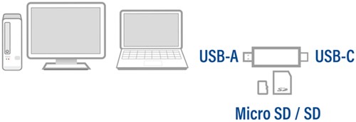 Lecteur de cartes ACT USB-C/USB-A 3.0-3