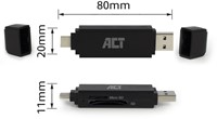 Lecteur de cartes ACT USB-C/USB-A 3.0-2