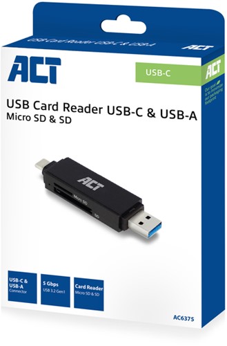 Lecteur de cartes ACT USB-C/USB-A 3.0-4