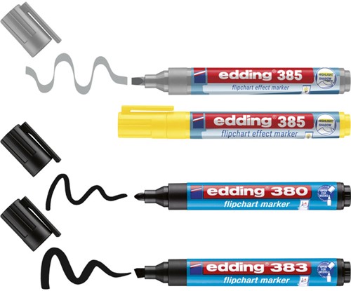Marqueur chevalet edding 385 incl 380-383 assorti 4 pièces-2