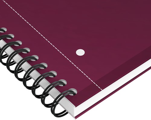 Cahier à spirale Oxford International Notebook A4+ ligné 160 pages rouge-2