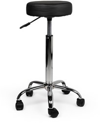Tabouret Office Haut avec ressort à gaz roulette dure noir