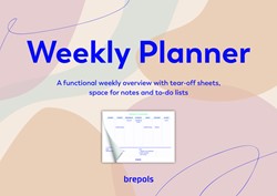 Planner Brepols Weekly A4 7 jours/1 page horizontal assorti
