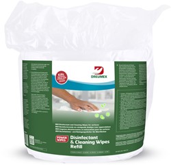 Lingette désinfectante Dreumex Disinfectant & Cleaning recharge 800 pièces blanc