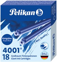 Cartouche d'encre Pelikan 4001 bleu roi 18 pièces