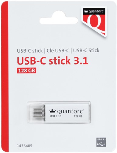 Clé USB 3.1 Quantore USB-C 128Go argent