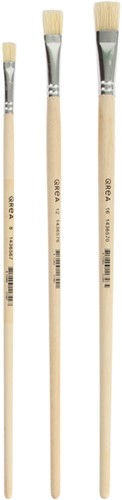 Pinceaux Qrea soie de porc set de 3 largeurs