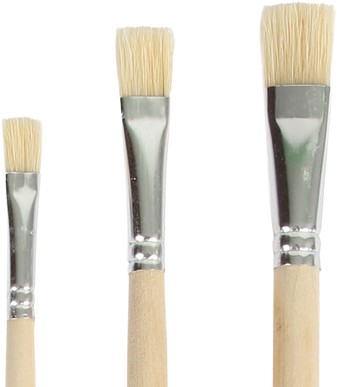 Pinceaux Qrea soie de porc set de 3 largeurs-2