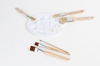 Pinceaux Qrea soie de porc set de 3 largeurs-1