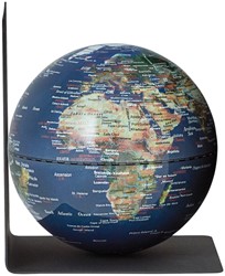 Serre-livres Troika avec globe magnétique 13cm bleu-vert