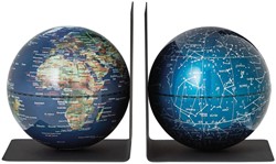 Serre-livres Troika avec globe magnétique 13cm set 2 pièces assorti