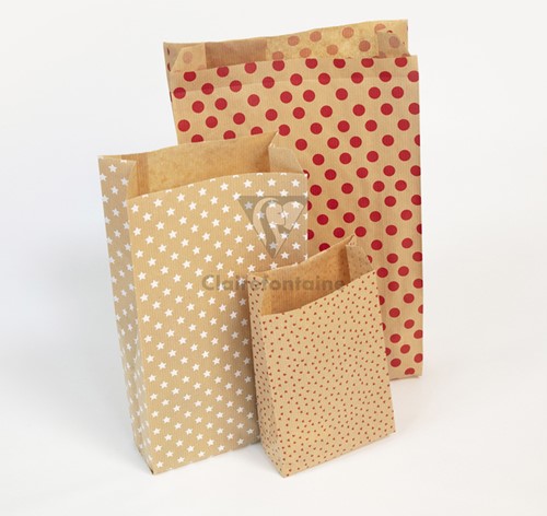 Sachet cadeau Clairefontaine 16x30x5cm kraft étoiles 50 pièces-3