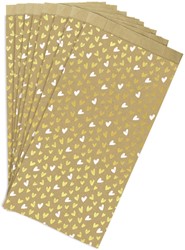 Sachet cadeau Clairefontaine 16x30x5cm kraft coeurs 50 pièces