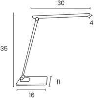 Lampe de bureau Unilux POPY LED blanc-8