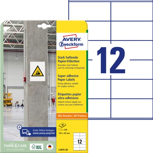 Etiquette Avery L7875-20 105x48mm 240 étiquettes-2