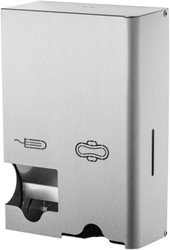 Distributeur produits hygiène féminine MediQo-line petit inox revêtement anti-empreintes