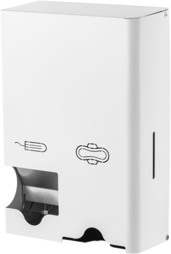 Distributeur produits hygiène féminine MediQo-line petit inox blanc
