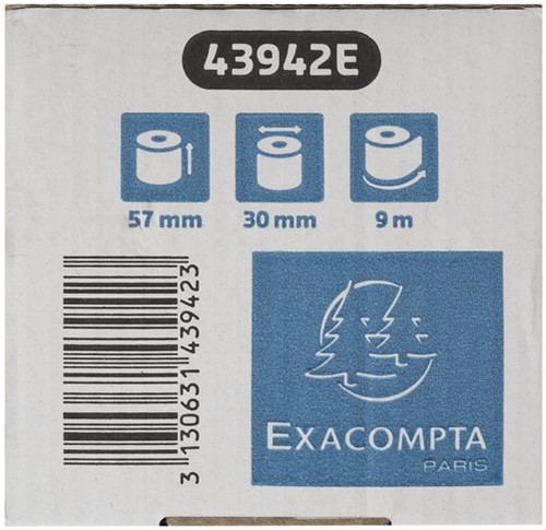 Bobine Exacompta 57mmx9m mandrin Ø12mm SafeContact thermique-1