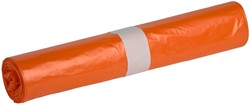 Sac poubelle Propsac HDPE T23 58x100cm 70L orange rouleau de 25 pièces