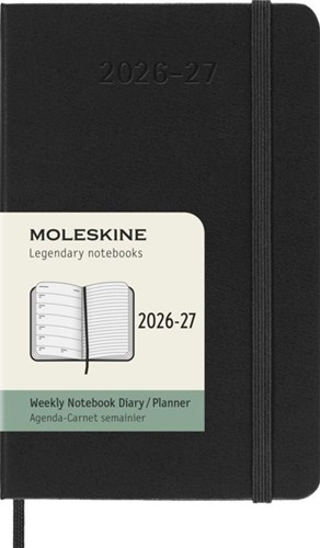 Agenda 2027 Moleskine 18M Planner Weekly 7dagen/1pagina pocket hc black