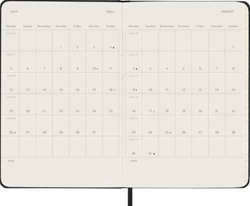 Agenda 2027 Moleskine 18M Planner Weekly 7dagen/1pagina pocket hc black-1