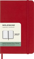Agenda 2027 Moleskine 12 mois Planner Weekly 7 jours/1 page Pocket CR scarlet red