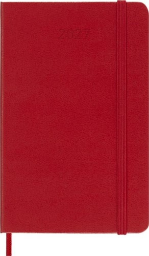 Agenda 2027 Moleskine 12 mois Planner Weekly 7 jours/1 page Pocket CR scarlet red-2