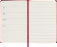Agenda 2027 Moleskine 12 mois Planner Weekly 7 jours/1 page Pocket CR scarlet red-3