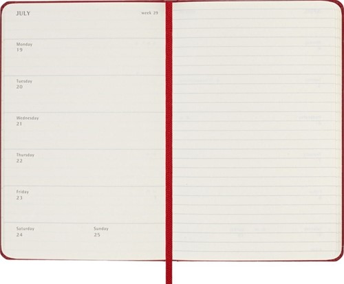 Agenda 2027 Moleskine 12 mois Planner Weekly 7 jours/1 page Pocket CR scarlet red-3