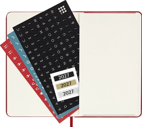 Agenda 2027 Moleskine 12 mois Planner Weekly 7 jours/1 page Pocket CR scarlet red-3