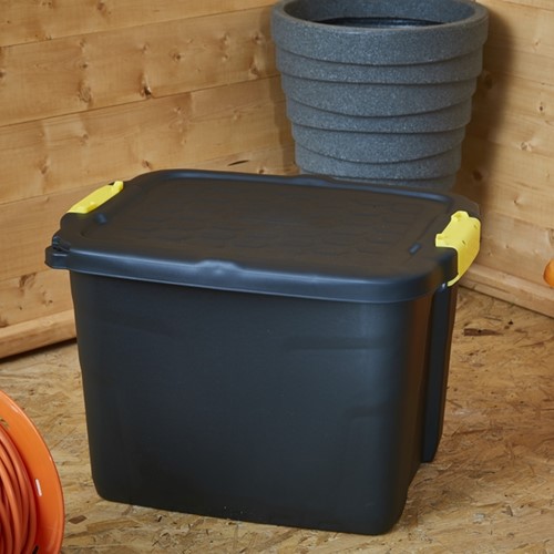 Caisse de rangement Bankers Box 42L avec prises robustes noir-3