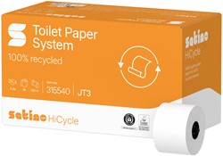 Papier toilette Satino HiCycle JT3 315540 2 épaisseurs 24x 100m blanc