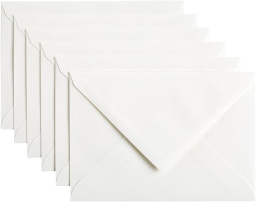 Enveloppe Papicolor C6 114x162mm blanc neige paquet 6 pièces