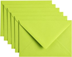 Enveloppe Papicolor C6 114x162mm vert pomme paquet 6 pièces