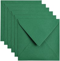 Enveloppe Papicolor 140x140mm vert sapin paquet 6 pièces