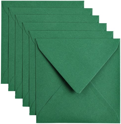 Enveloppe Papicolor 140x140mm vert sapin paquet 6 pièces