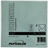 Enveloppe Papicolor 140x140mm vert sapin paquet 6 pièces-3