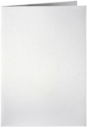 Carte de correspondance Papicolor double 105x148mm blanc perle métallisé 6 pièces